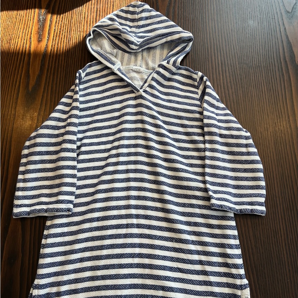 Samminis Kids Striped Dark Blue and White Beach Tunic Kids Size Medium